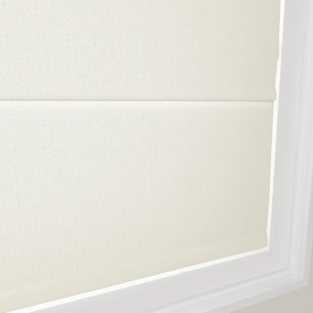 Doreen Linen Cotton Zebra Roman Blind Cord Lift lce Detail - ChadMade