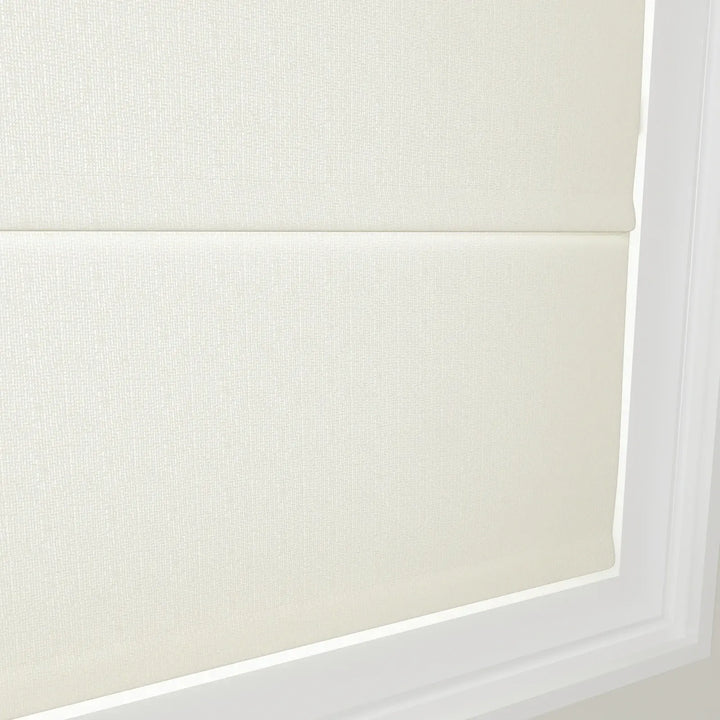 Doreen Linen Cotton Zebra Roman Blind Cord Lift lce Detail - ChadMade