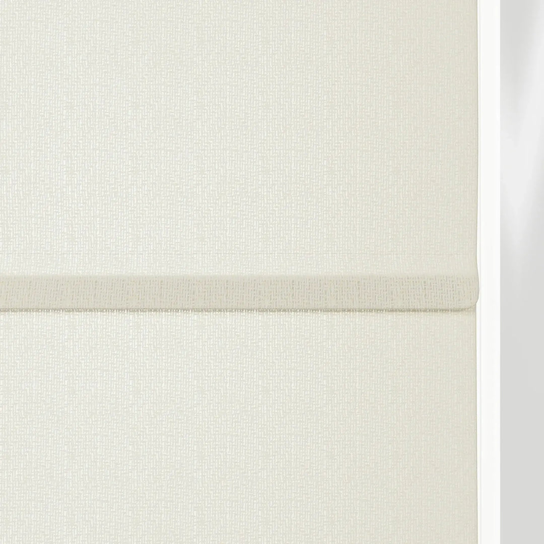 Doreen Linen Cotton Zebra Roman Blind Cord Lift lce Detail - ChadMade