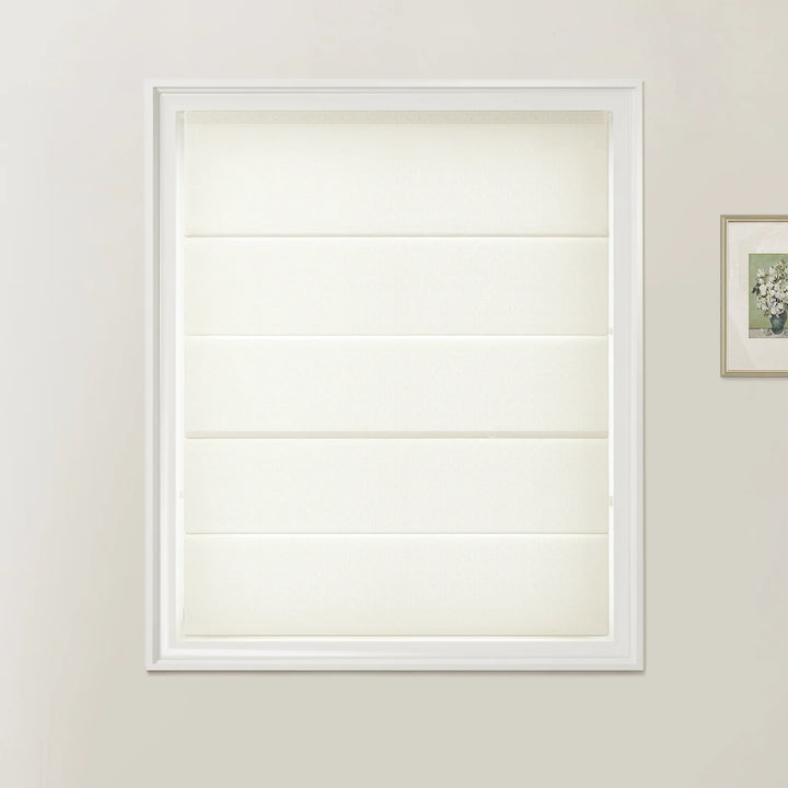 Doreen Linen Cotton Zebra Roman Blind Cord Lift lce - ChadMade