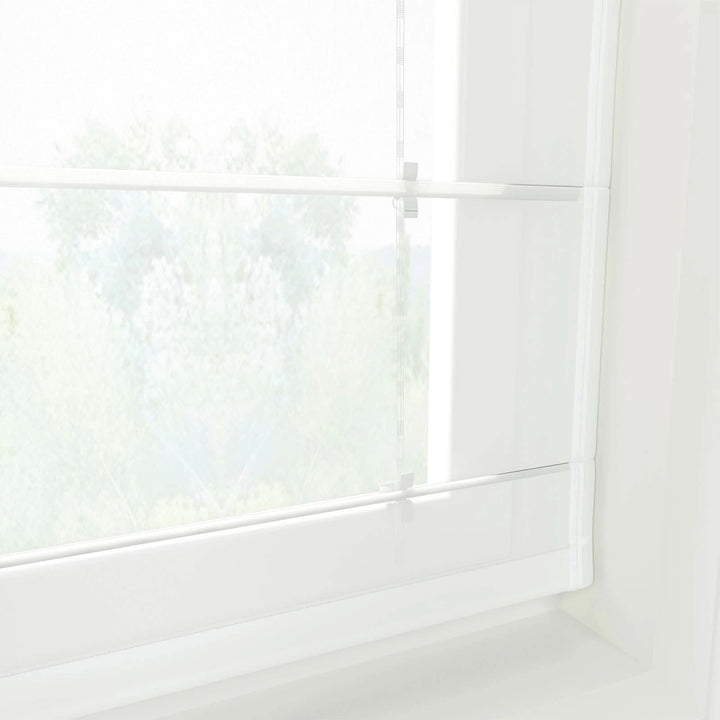 Doreen Linen Cotton Cordless Day Night Roman Shade - Ice - ChadMade