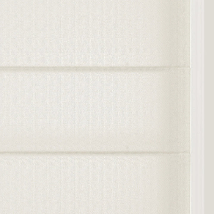 Doreen Herringbone Pattern Back Slat Cordless Roman Shades Ice - ChadMade