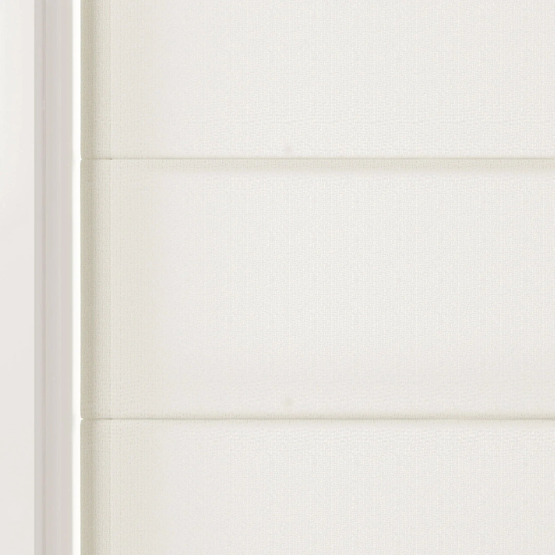 Doreen Herringbone Pattern Back Slat Cordless Roman Shades Ice - ChadMade