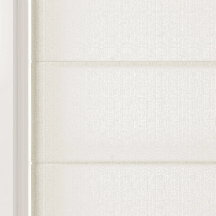 Doreen Herringbone Pattern Back Slat Cordless Roman Shades Ice - ChadMade