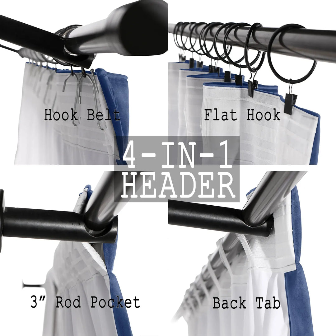 Leon Velvet Curtain 4-In-1