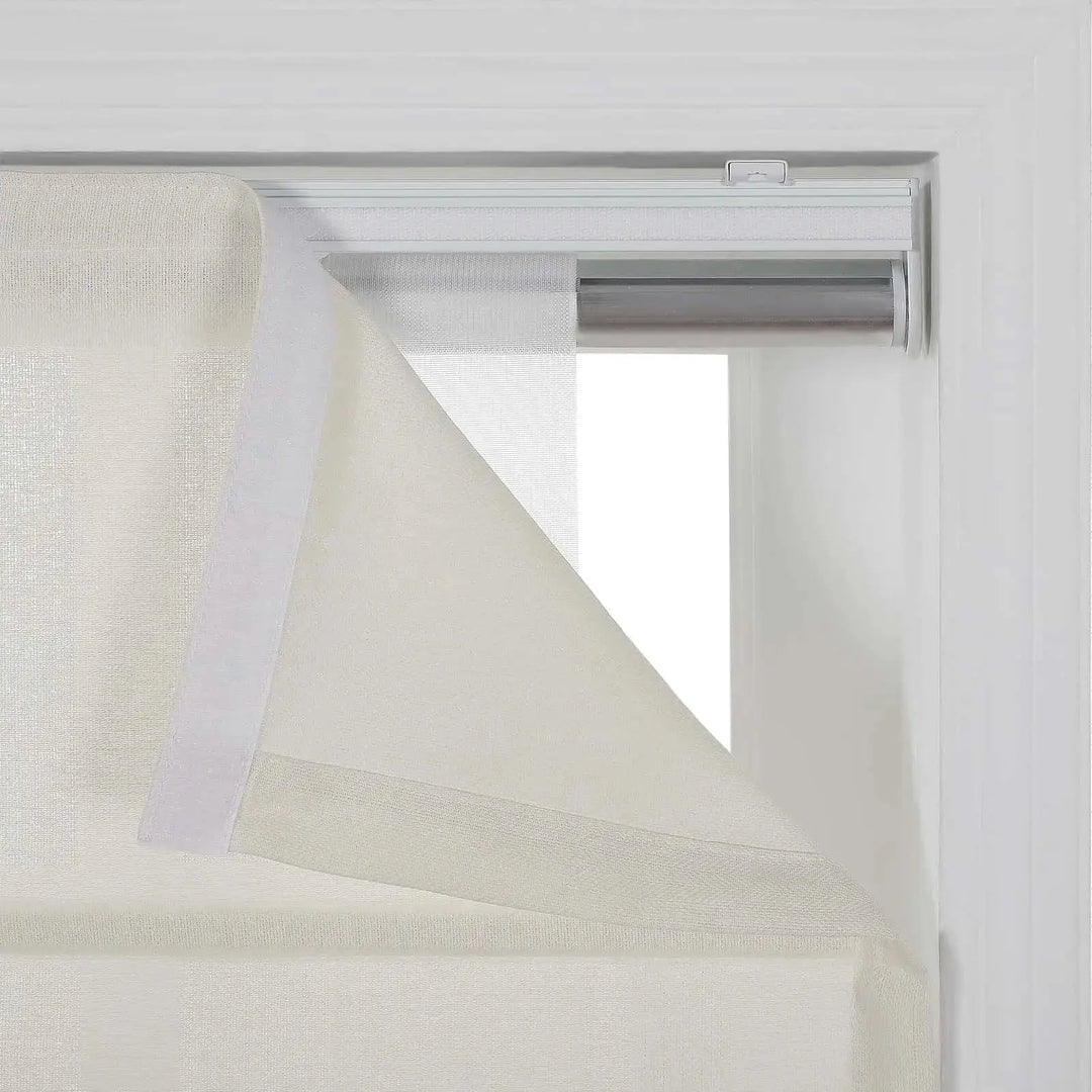 Doreen Linen Herringbone Cordless Plain Roman Shade