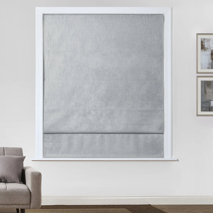 Nash Polyester Linen Blackout Roman Shade Cordless