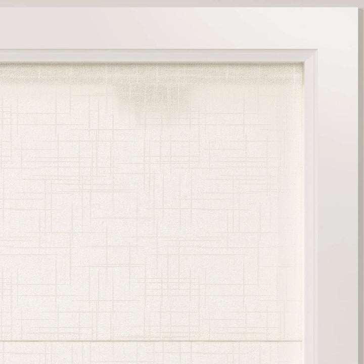 Jair Linen Flat Cordless Roman Shades White - ChadMade