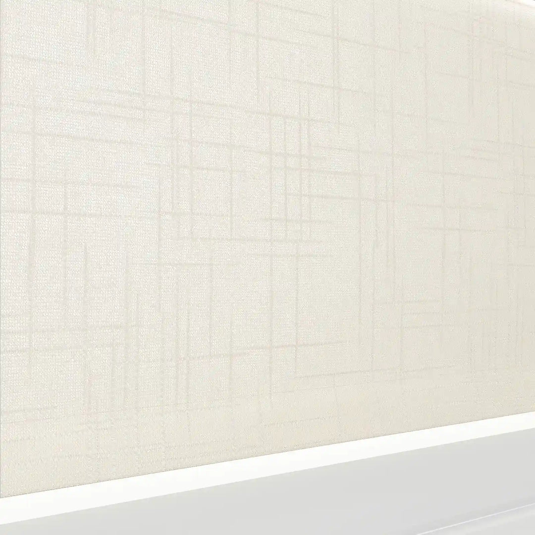 Jair Linen Zebra Roman Blind Cord Lift White Detail - ChadMade