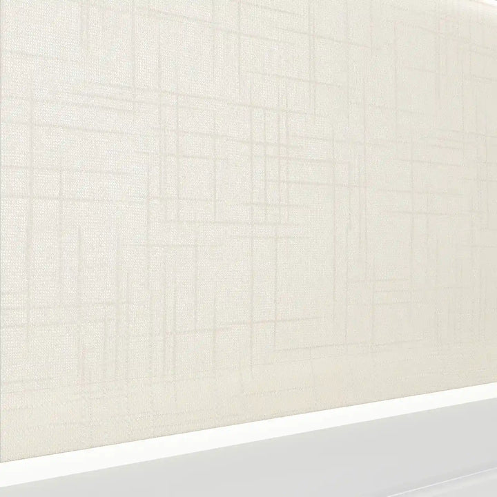 Jair Linen Zebra Roman Blind Cord Lift White Detail - ChadMade