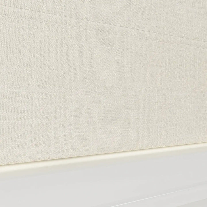 Jair Linen Valanced Day Night Roman Shade Cord Lift White Detail - ChadMade