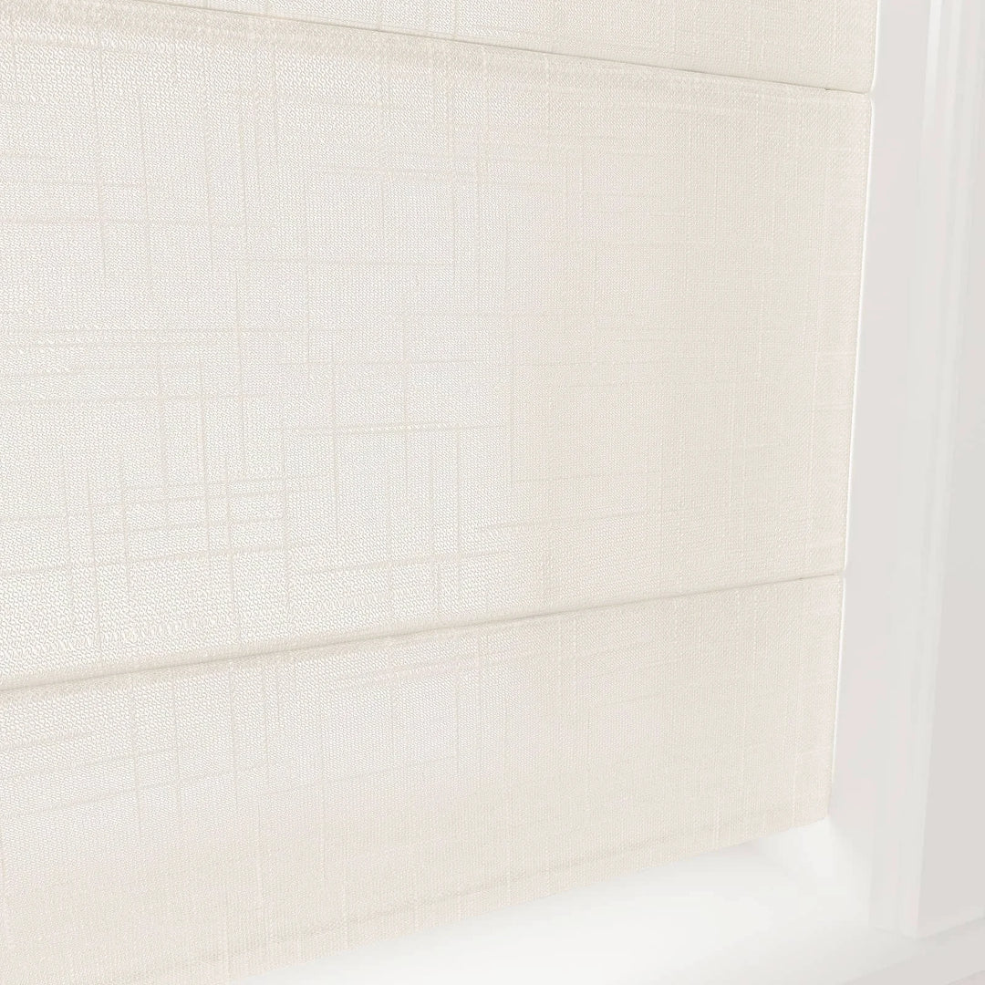 Jair Linen Back Slat Cordless Roman Shades White - ChadMade