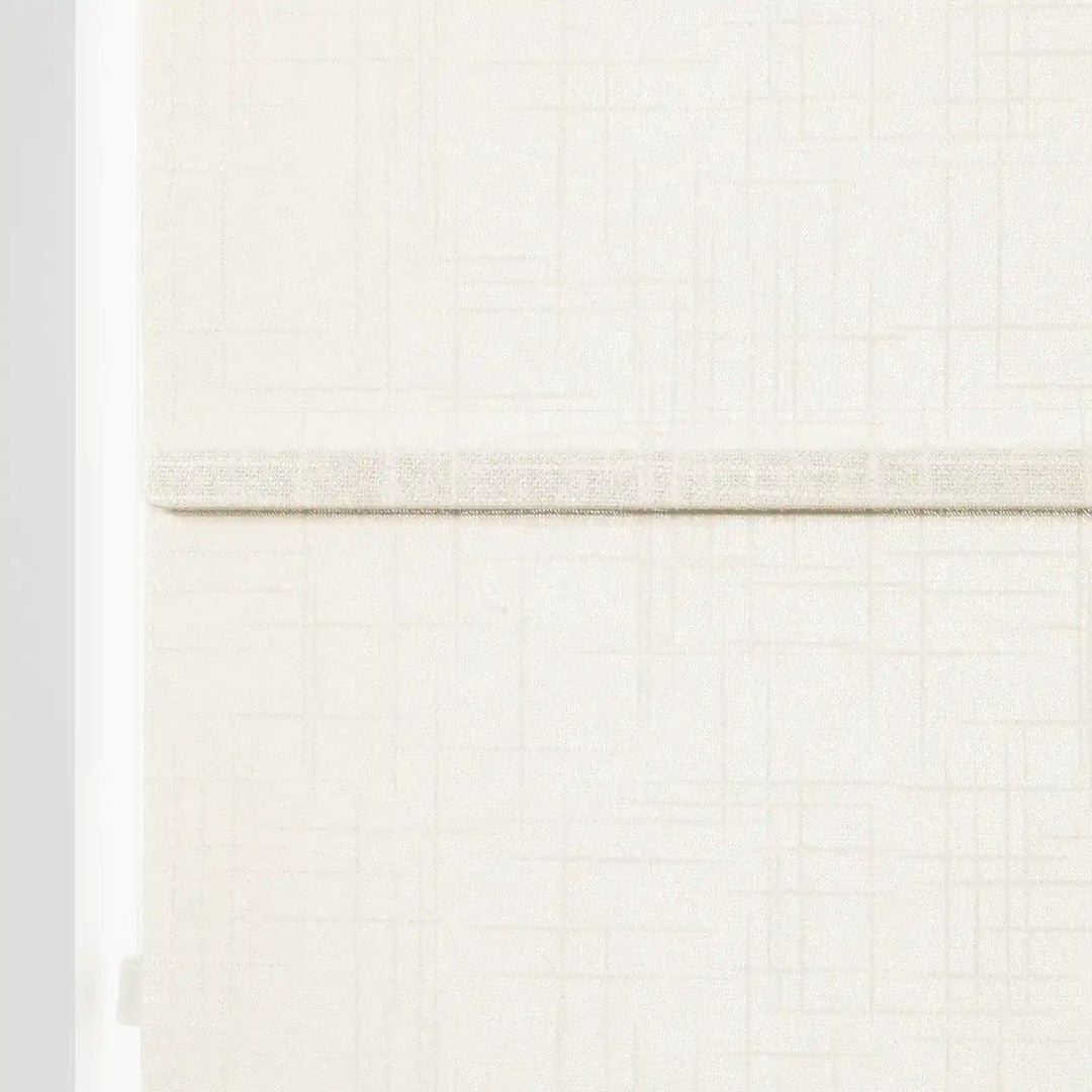 Jair Linen Zebra Roman Blind Cord Lift White Detail - ChadMade