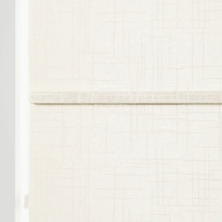 Jair Linen Zebra Roman Blind Cord Lift White Detail - ChadMade