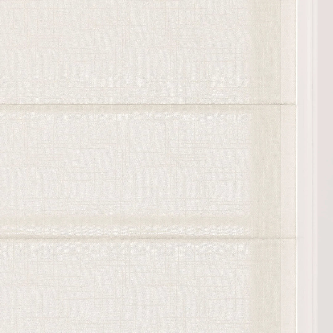 Jair Linen Flat Cordless Roman Shades White - ChadMade