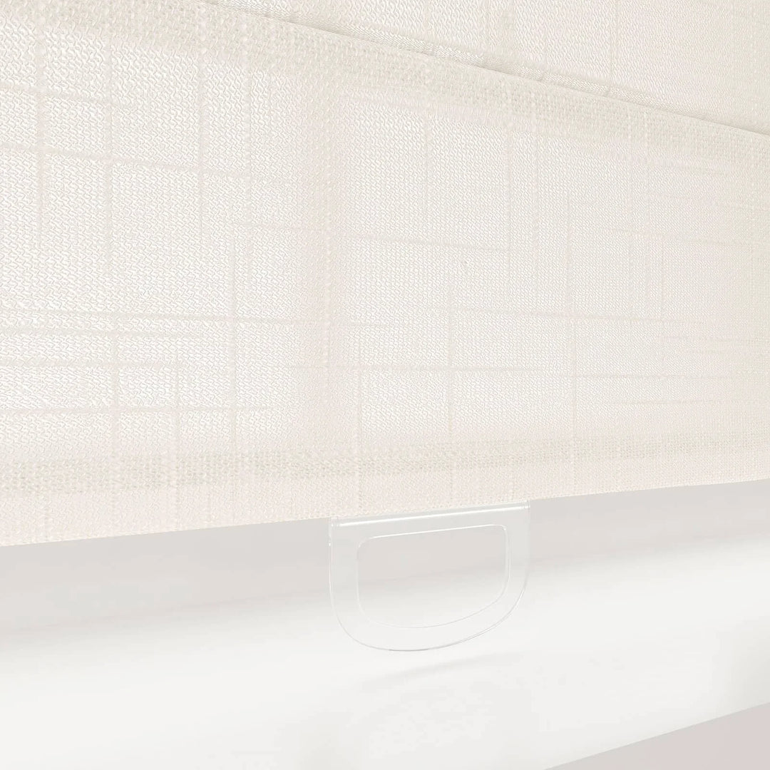 Jair Linen Flat Cordless Roman Shades White - ChadMade