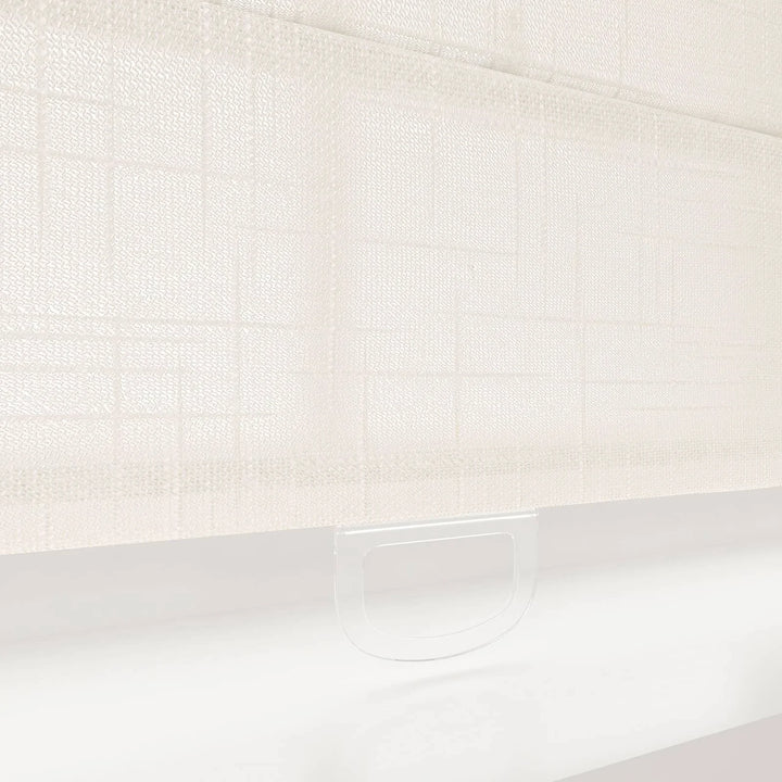 Jair Linen Flat Cordless Roman Shades White - ChadMade