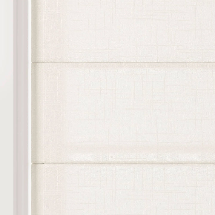 Jair Linen Back Slat Cordless Roman Shades White - ChadMade