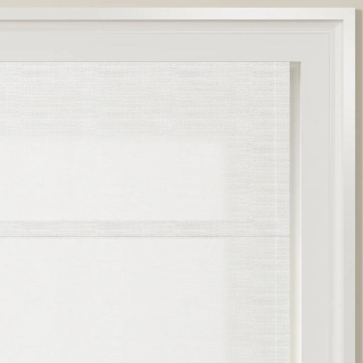 Tallis Fan Shaped Roman Shades Cord Lift Snow White Detail- ChadMade