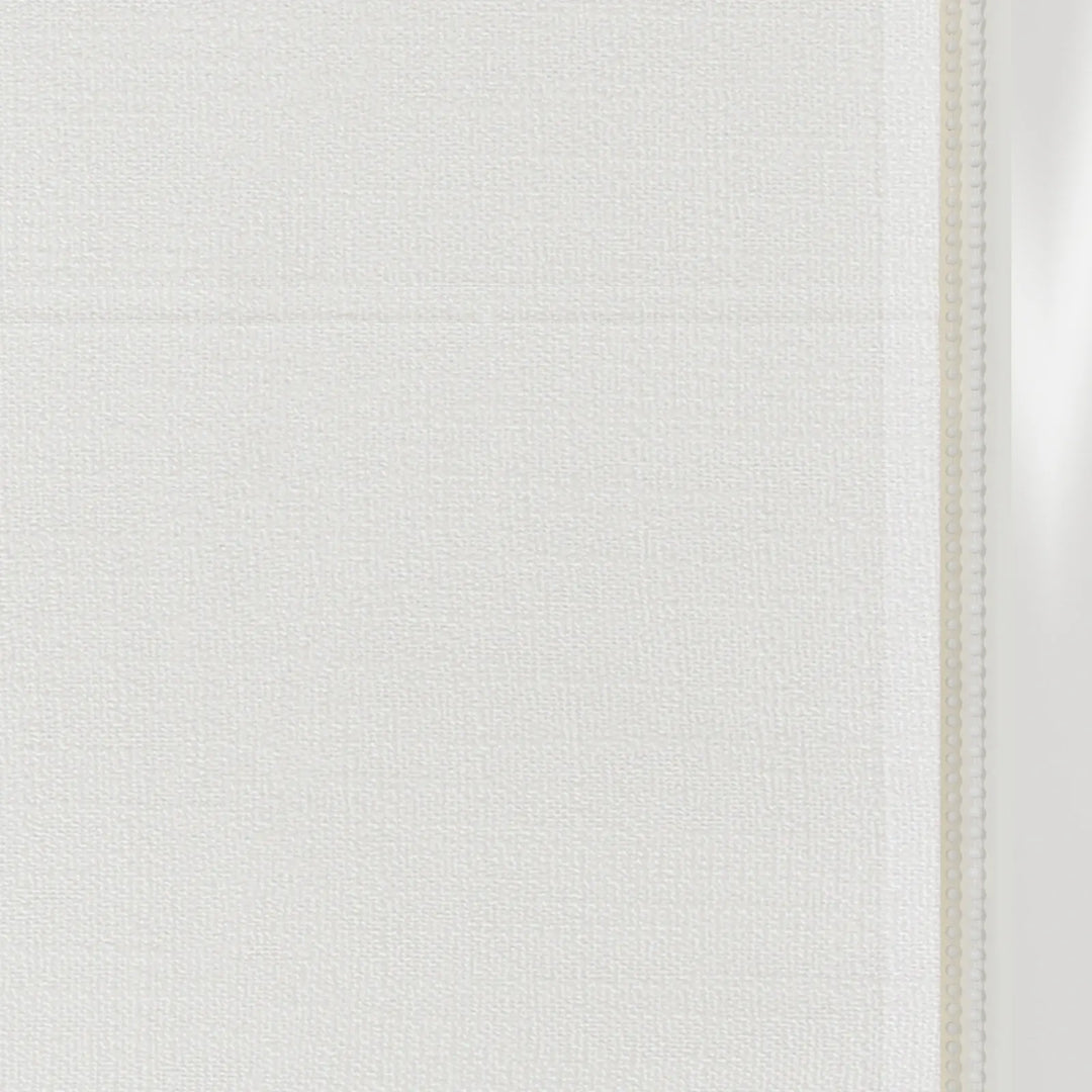 Tallis Linen Valanced Day Night Roman Shade Cord Lift Snow White Detail - ChadMade