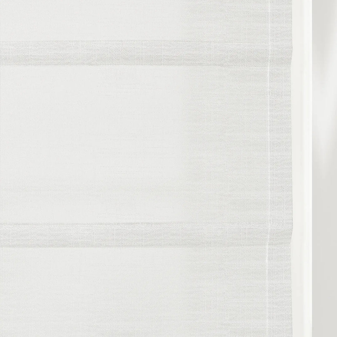 Tallis Fan Shaped Roman Shades Cord Lift Snow White Detail - ChadMade