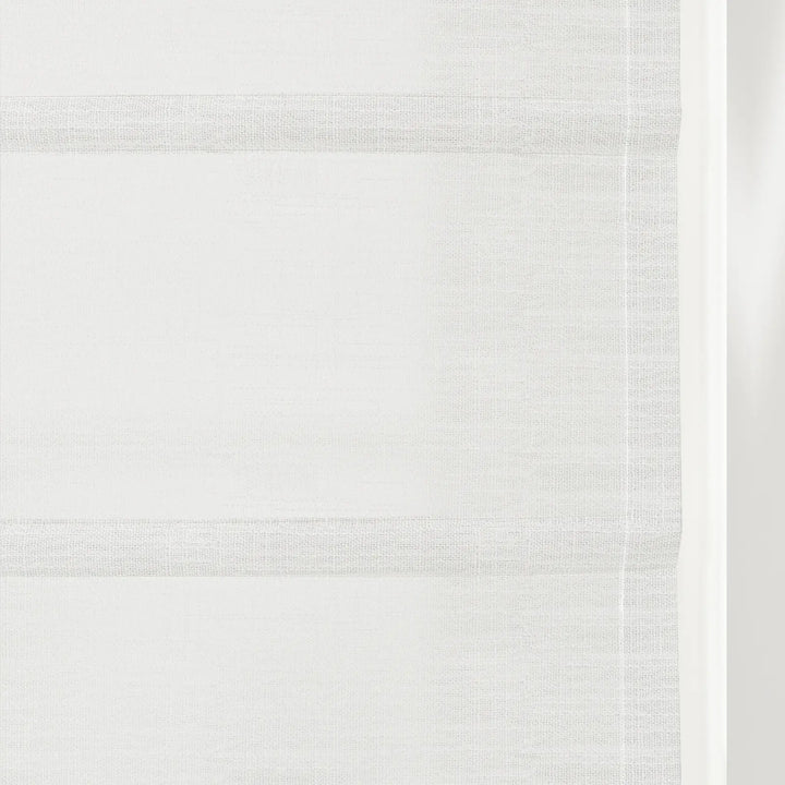 Tallis Fan Shaped Roman Shades Cord Lift Snow White Detail - ChadMade