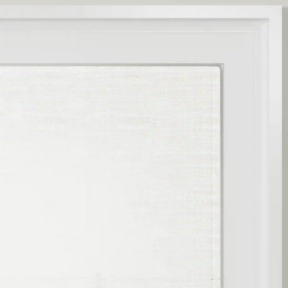 Tallis Linen Cordless Day Night Roman Shade - Snow White - ChadMade