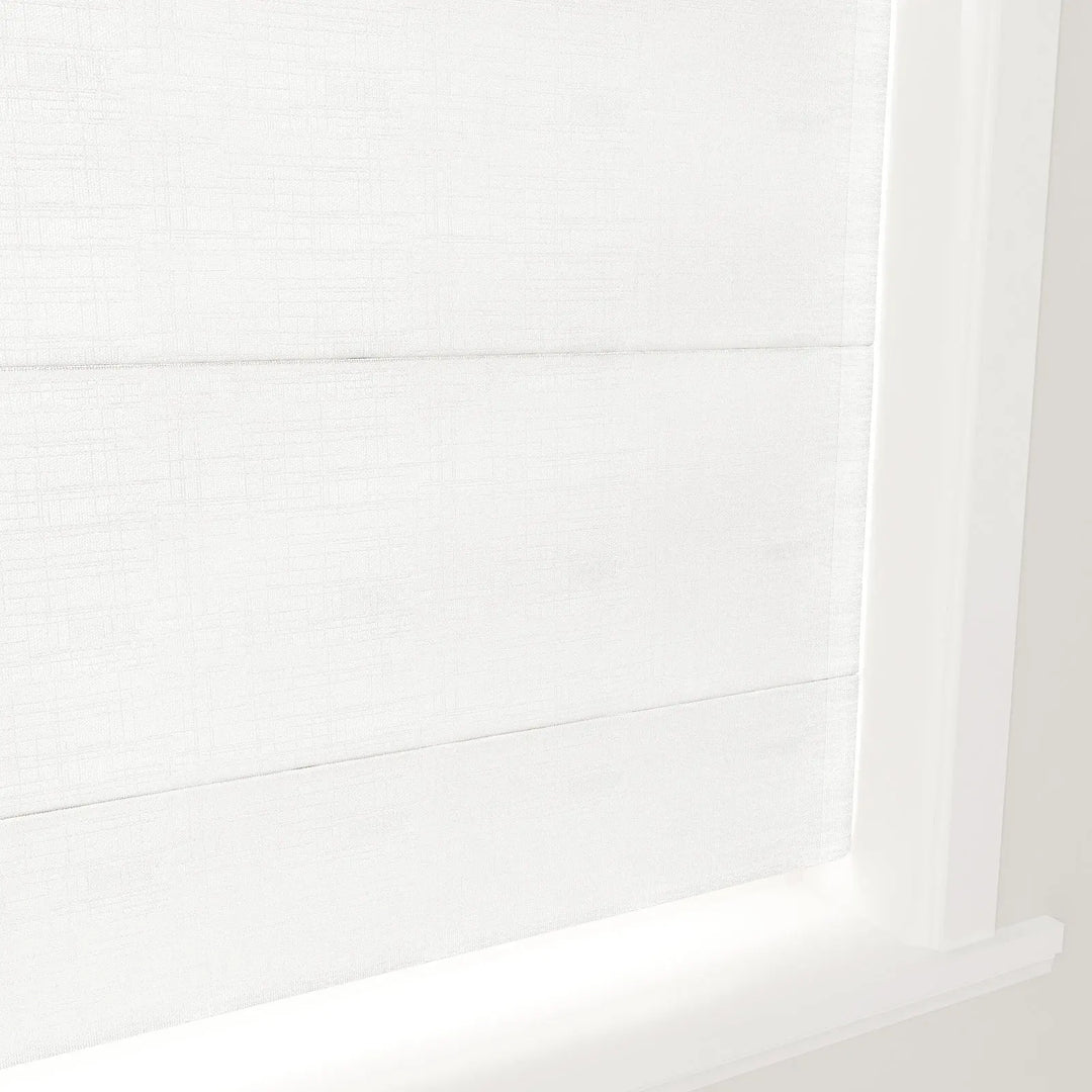 Tallis Linen Cordless Top Down Bottom Up Roman Shade - Snow White - ChadMade