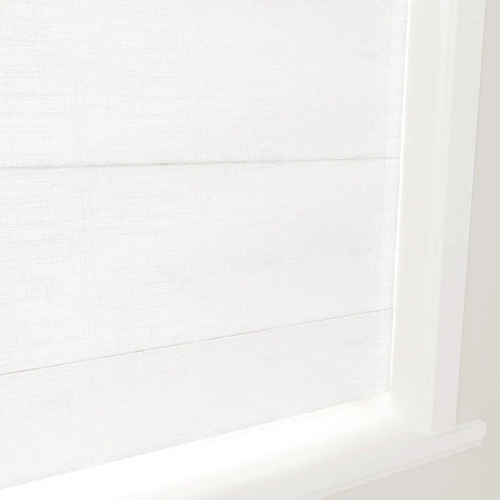 Tallis Linen Cordless Top Down Bottom Up Roman Shade - Snow White - ChadMade