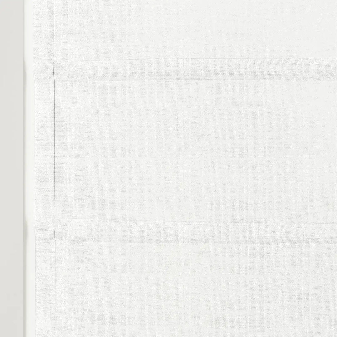 Tallis Fan Shaped Roman Shades Cord Lift Snow White Detail - ChadMade