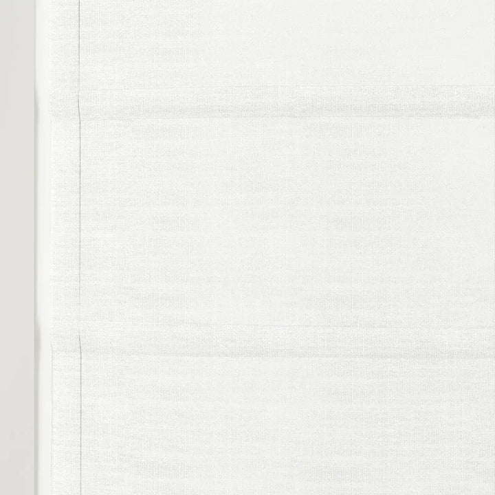 Tallis Fan Shaped Roman Shades Cord Lift Snow White Detail - ChadMade