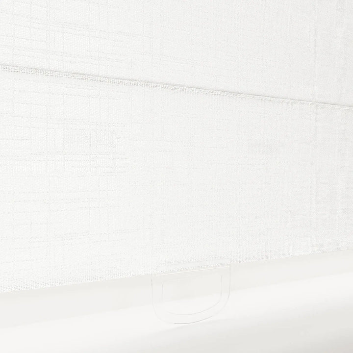 Tallis Linen Cordless Top Down Bottom Up Roman Shade - Snow White - ChadMade