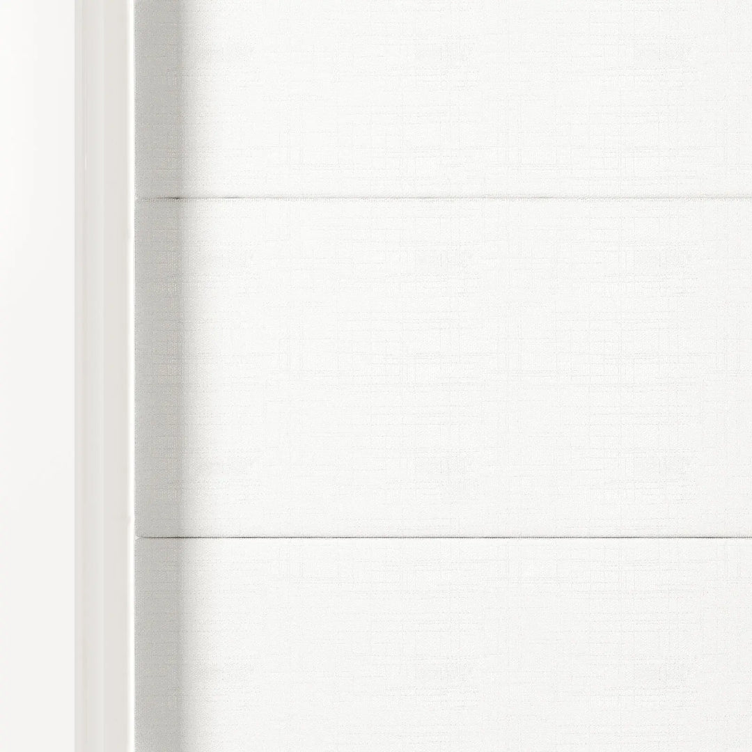 Tallis Linen Cordless Top Down Bottom Up Roman Shade - Snow White - ChadMade