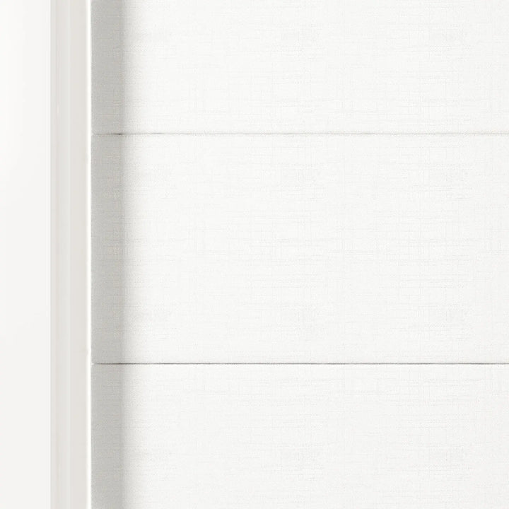 Tallis Linen Cordless Top Down Bottom Up Roman Shade - Snow White - ChadMade