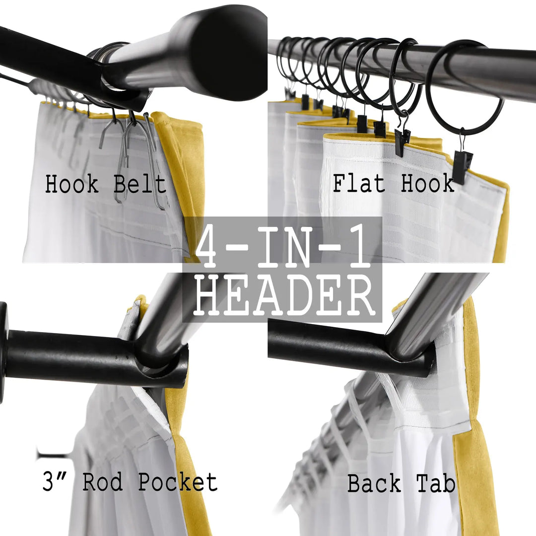 Leon Velvet Curtain 4-In-1