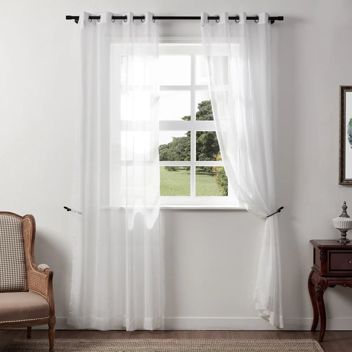 Sabina Linen Sheer Curtain Grommet