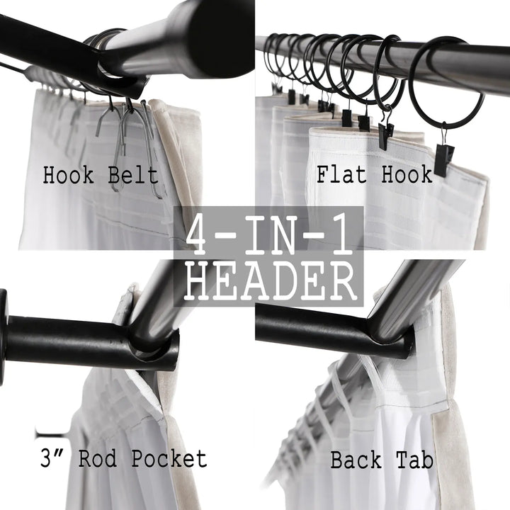 Leon Velvet Curtain 4-In-1