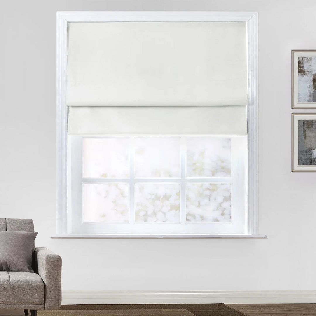 Nash Polyester Linen Blackout Roman Shade Cordless