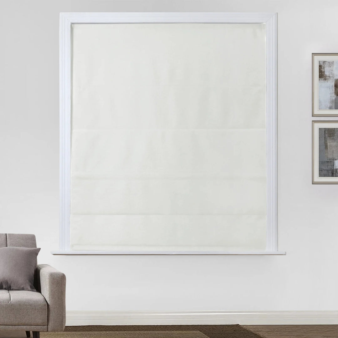 Nash Polyester Linen Blackout Roman Shade Cordless