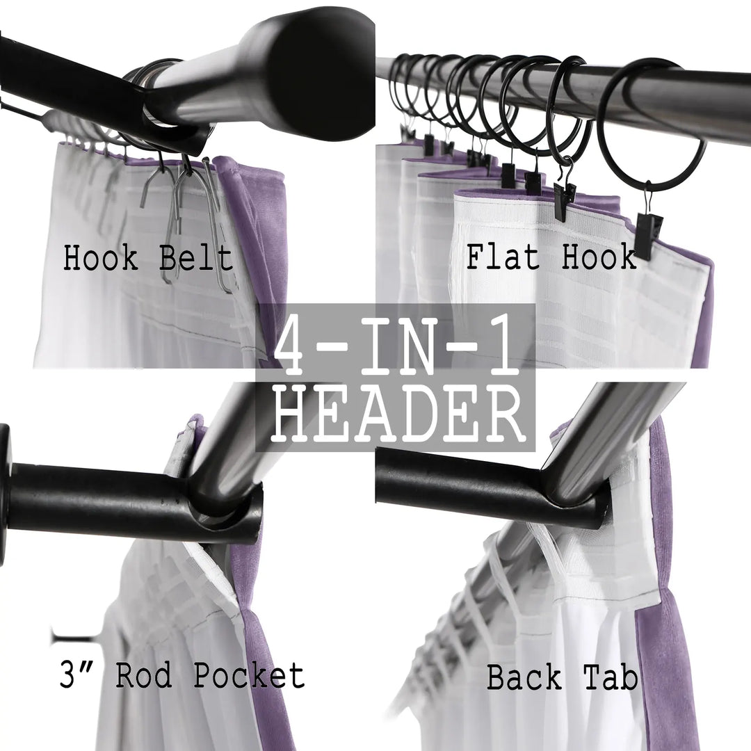 Leon Velvet Curtain 4-In-1