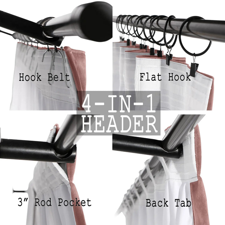 Leon Velvet Curtain 4-In-1