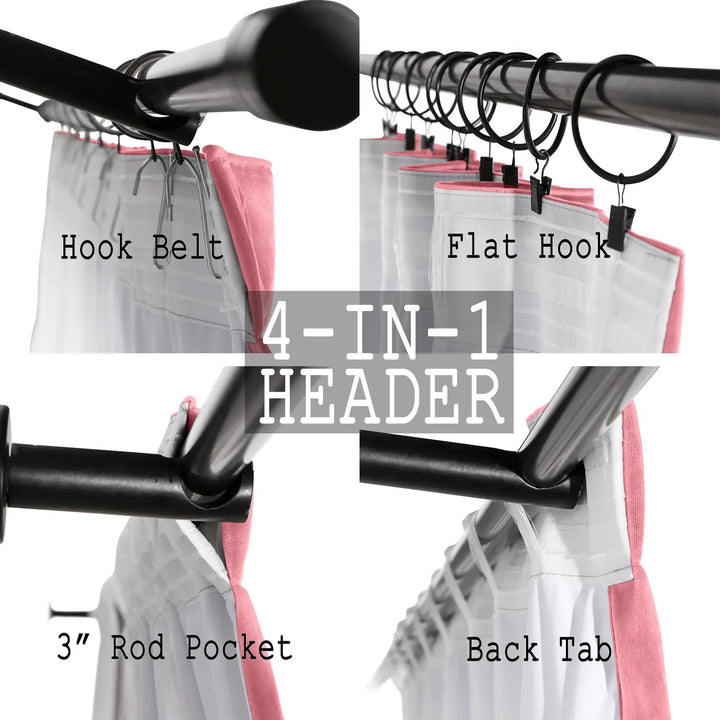 Leon Velvet Curtain 4-In-1