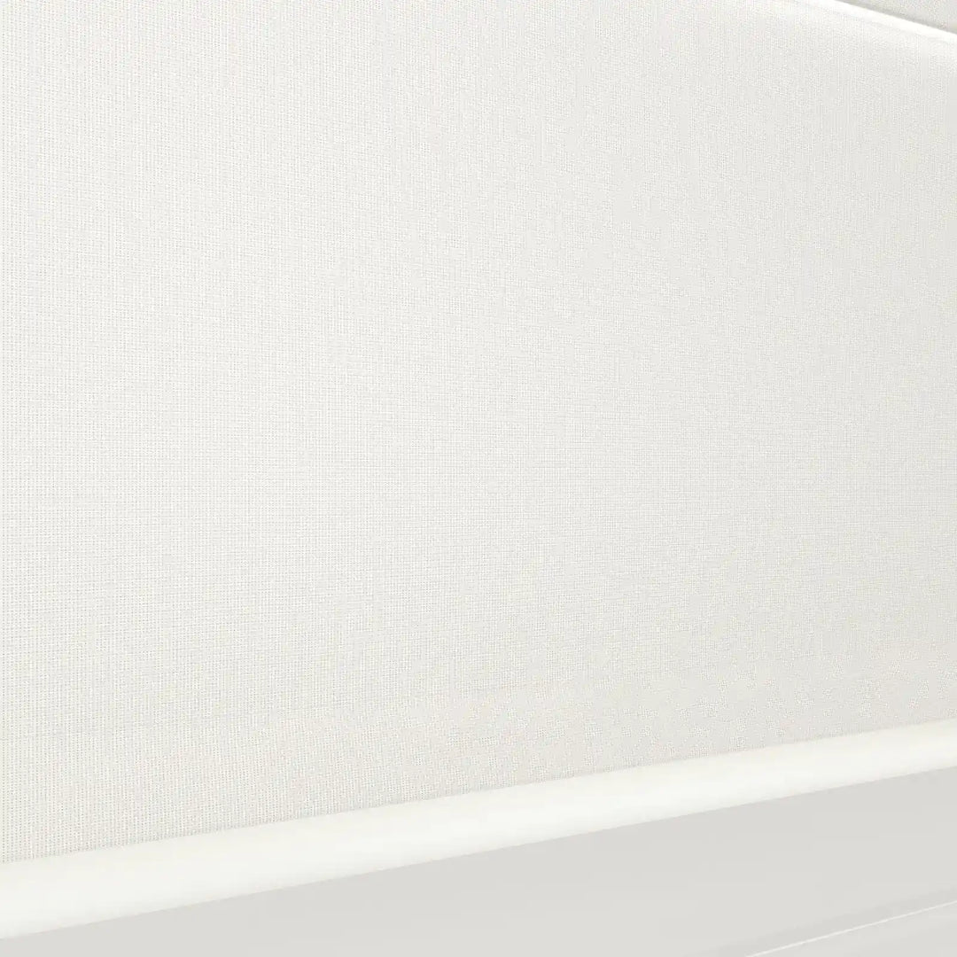 Darcy Cotton Zebra Roman Blind Cord Lift Optic White Detail - ChadMade