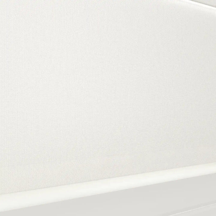 Darcy Cotton Zebra Roman Blind Cord Lift Optic White Detail - ChadMade