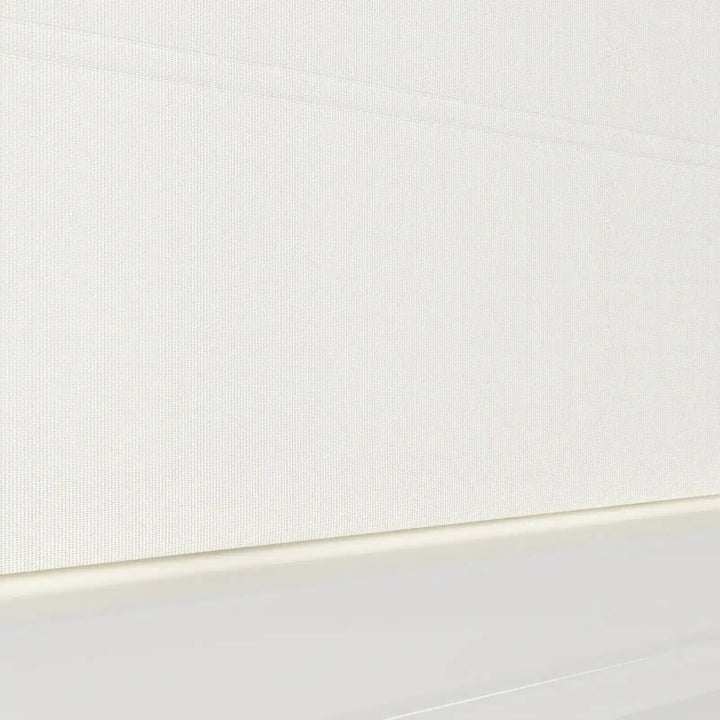 Darcy Linen Valanced  Day Night Roman Shade Cord Lift Optic White Detail- ChadMade