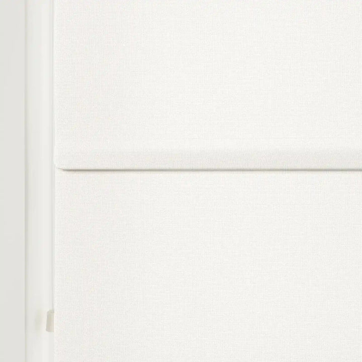 Darcy Cotton Zebra Roman Blind Cord Lift Optic White Detail - ChadMade