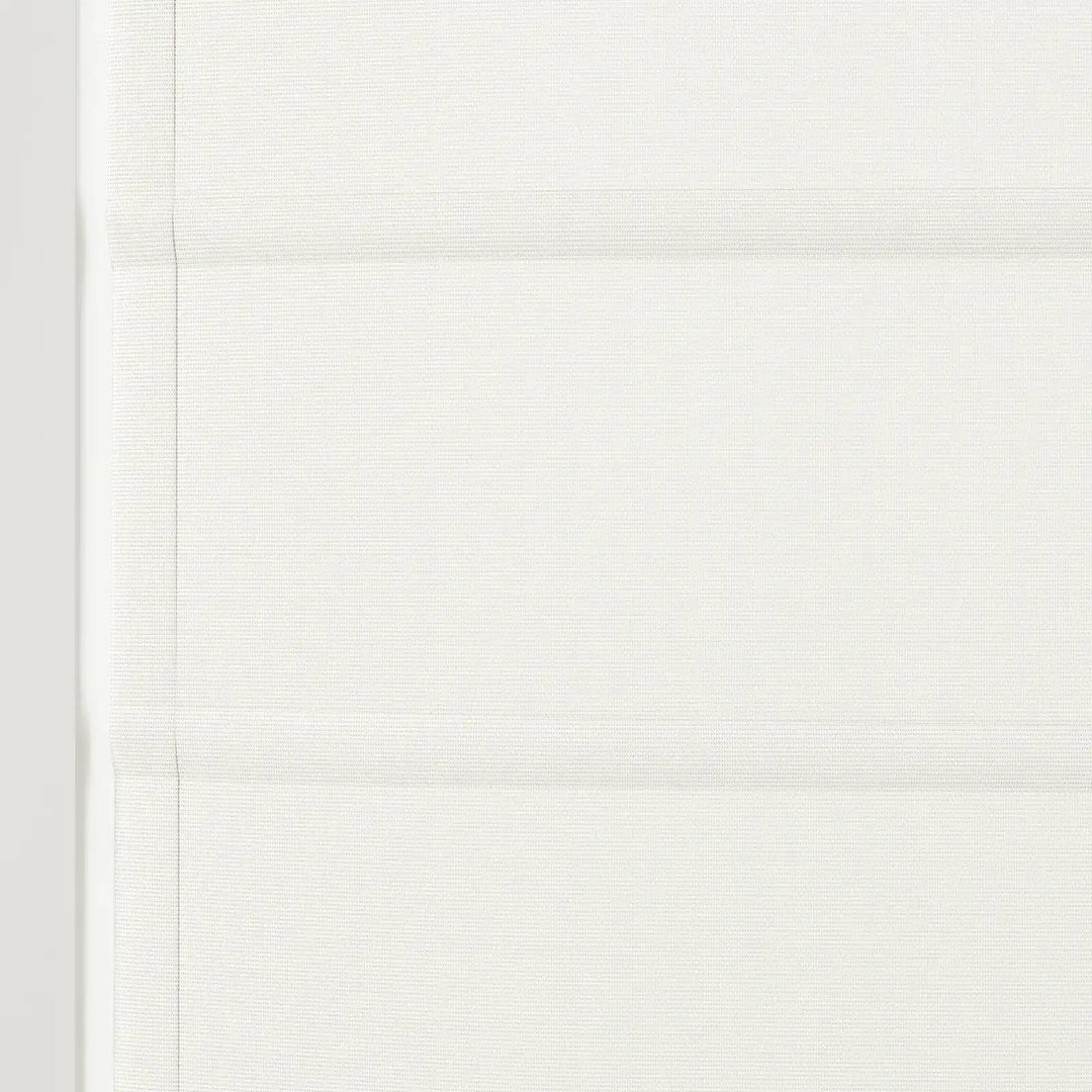 Darcy Fan Shaped Roman Shades Cord Lift Optic White Detail - ChadMade