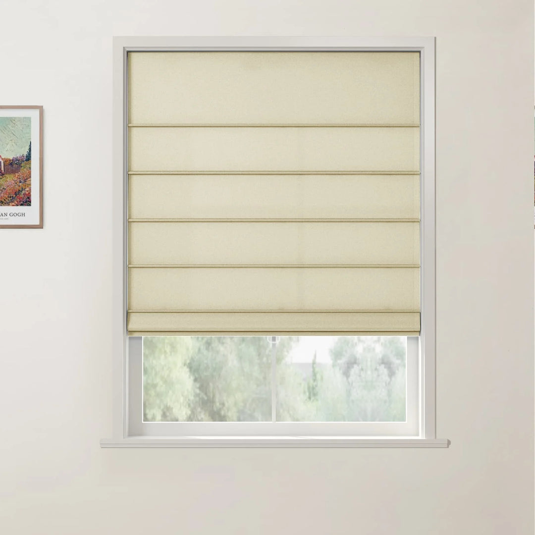 Darcy Front Slat Cordless Roman Shades Khaki - ChadMade