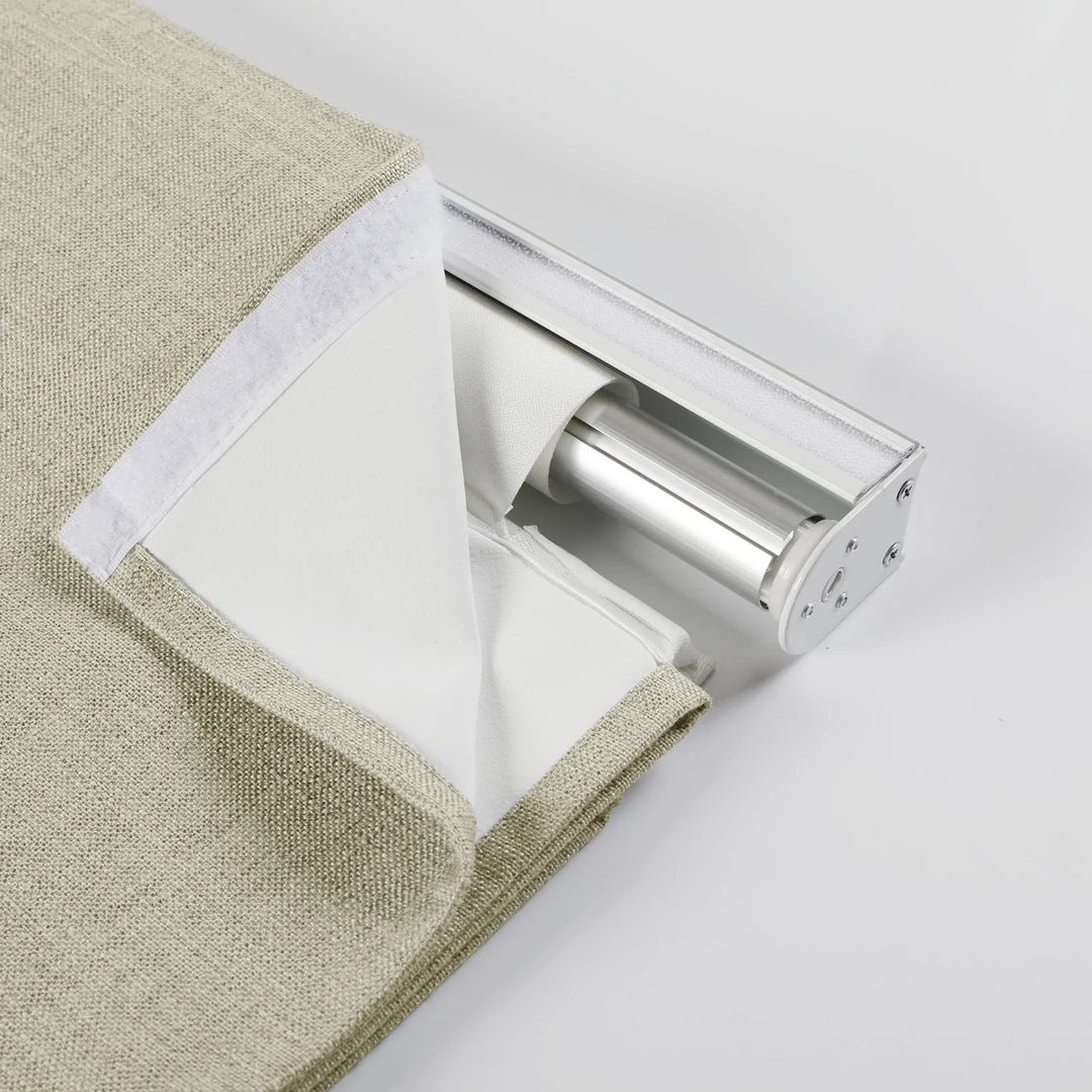 Nash Polyester Linen Blackout Roman Shade Cordless