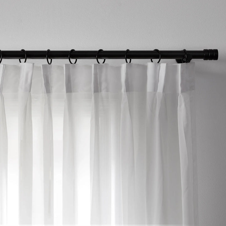 Justin White Sheer Curtain Pinch Pleat